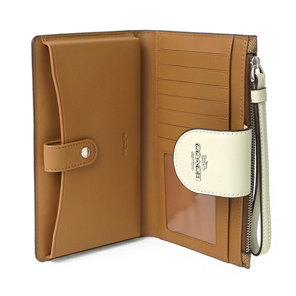 Coach Signature Color Block Long Wallet Brown - image 4